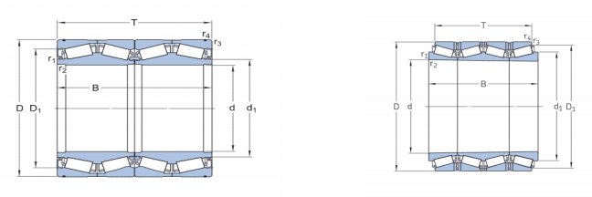 四列圆锥滚子轴承图纸
